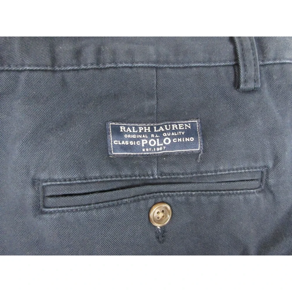 VTG Polo Ralph Lauren Shorts Mens 31 Blue Cotton Prospect Chino 10 Inseam Casual